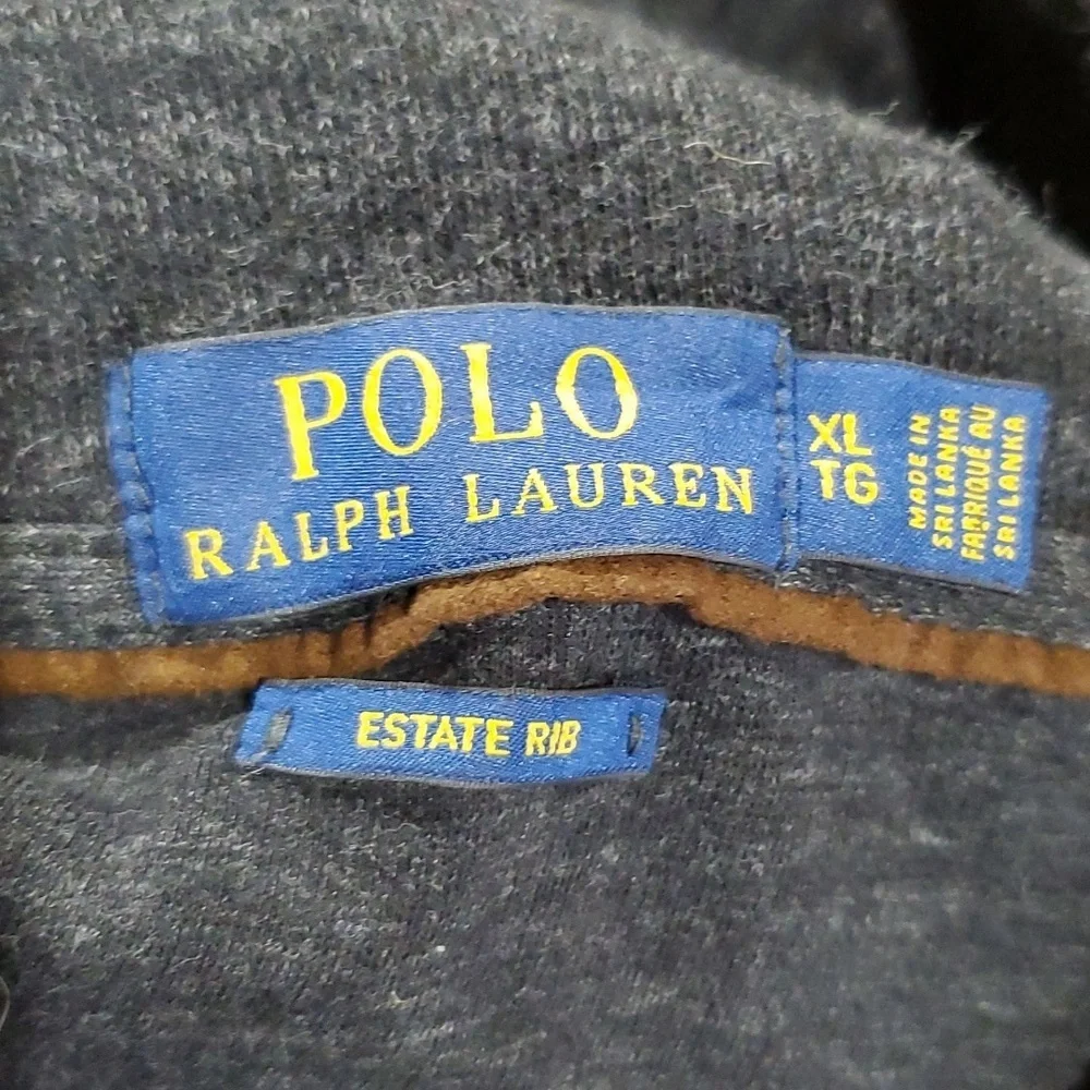 Polo Ralph Lauren estate rib 2 button pullover spacedye grey